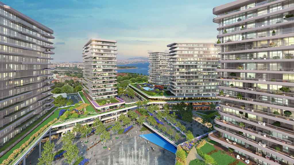 Luxury apartments with sea view for sale in Zeytinburnu Istanbul